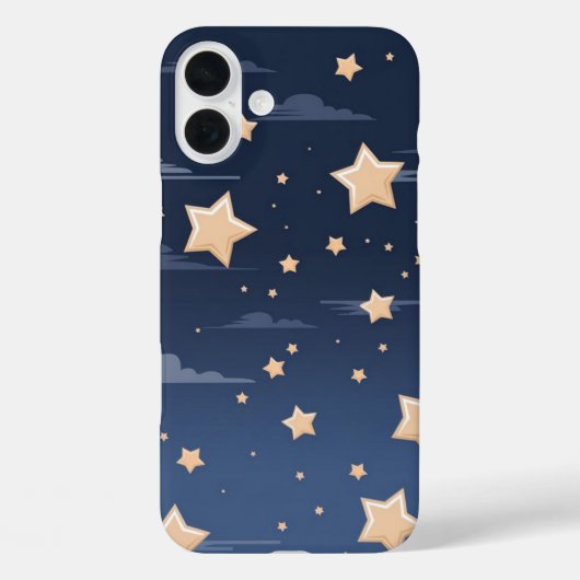Navy & Light Beige Big Ol' Stars Case-Mate iPhone Case (Achterkant)