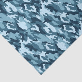 Navy & Light Blue Camouflage Pattern Tissuepapier (Detail)