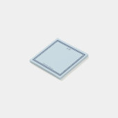 Navy & Light Blue Monogrammed Post-it Notes (Schuin)