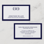 Navy Logo op wit Visitekaartje (Voorkant / Achterkant)