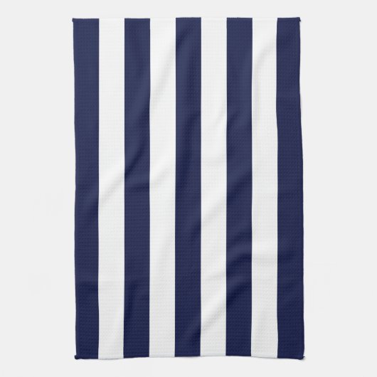 Navy luifel streep theedoek (Verticaal)