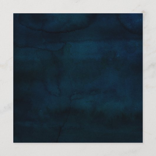 Navy Lustre Zilveren Blauwe Waterverf Vierkant Din Menu (Achterkant)