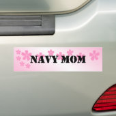 Navy mama Bleek roze Bumpersticker (Op auto)