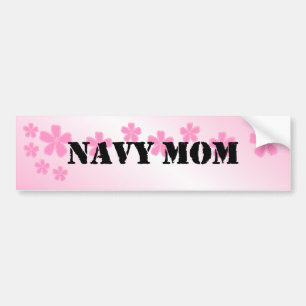 Navy mama Bleek roze Bumpersticker