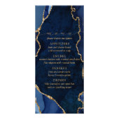 Navy Marble & Gold Agate Wedding Menu (Devant)