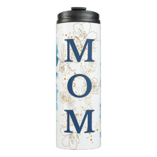 Navy Marble Mom Photo Coffee Travel Tumbler Mug Thermosbeker