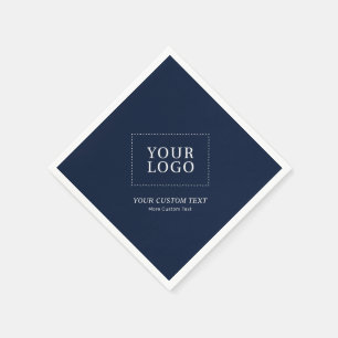 Navy Merk Gebruikte Aangepaste Zakelijke Logo Prom Servet