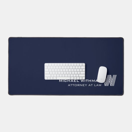 NAVY Minimal Monogram Initial CORPORATE BUSINESS (Clavier et souris)