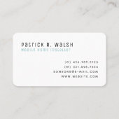 Navy Modern Checkmark House Mobile Home Installer Visitekaartje (Achterkant)