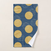 Navy moderne et pois dorés (Serviette à main)