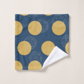 Navy moderne et pois dorés (Gant de toilette)