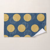 Navy moderne et pois dorés (Serviette à main)