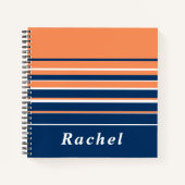 Navy Monogrammed Notitieboek (Voorkant)