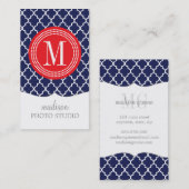 Navy Moroccan Tiles Lattice Specialized Visitekaartje (Voorkant / Achterkant)