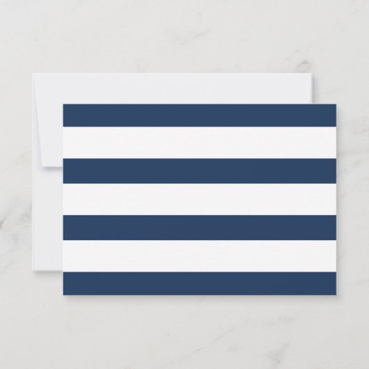 Navy Mr. en Mrs Elegant Script Reception Kaart (Achterkant)