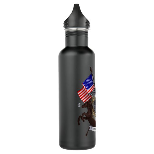 Navy Mustang Waterfles (Links)