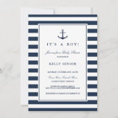 Navy Nautical Baby shower Baby Boy (Voorkant)