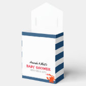 Navy Nautical Crab Baby shower Bedankdoosjes (Geopend)