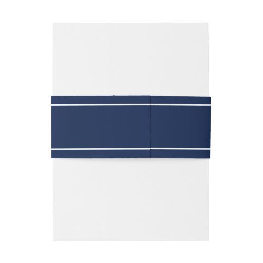 Navy Nautical Monogram Wit Anker Bruiloft Uitnodigingen Wikkel (Achterkant Voorbeeld)