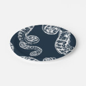 Navy Nautical Octopus White Tentacles Paper Bord (Gekanteld)