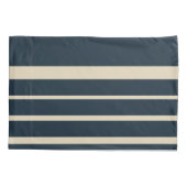 navy Nautical Pattern Anchor Sailboat Compass Name Kussensloop (Achterkant)