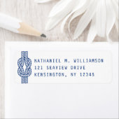 Navy Nautical Rope Return Address Label (Insitu)