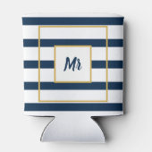 Navy Nautical Stripes Mr. Blikjeskoeler (Achterkant)