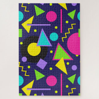 Navy Neon Abstract Legpuzzel