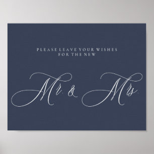 Navy Newly Weds Script Simple Mr en Mrs. Poster