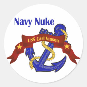 Navy Nuke ~ USS Carl Vinson Ronde Sticker