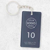 Navy-nummer | Modern Blue Hospitality Business Sleutelhanger