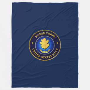 NAVY NURSE CORP FLEECE BLANKET DEKEN