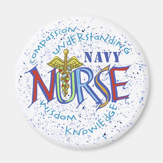 Navy Nurse Motto Magneet (Voorkant)