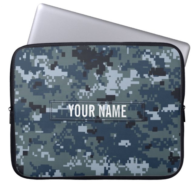 Navy NWU Camouflage  Laptop Sleeve (Voorkant)