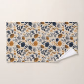 Navy & Ochre Botanical Towel Bad Handdoek (Handdoek)
