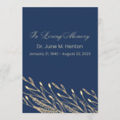 Navy Olive Leaf 2 begrafenisherdenkingsprogramma Programma (Voorkant)