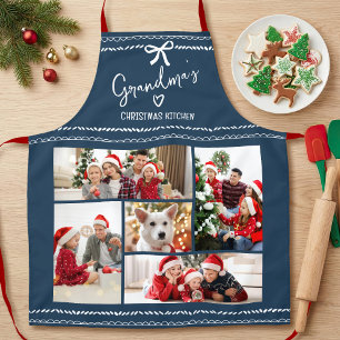 Navy Oma's Keuken Handgetekende Doodles 5 Foto Schort