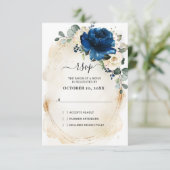Navy Or Blanc Champagne Ivoire Roses RSVP (Debout devant)