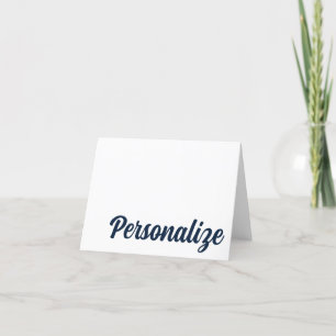 NAVY, ORANJE Auburn, Alabama gepersonaliseerde Kaa Bedankkaart