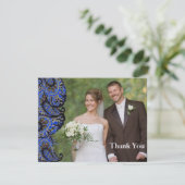 Navy Paisley Peacock Bedankt voor je foto (Staand voorkant)