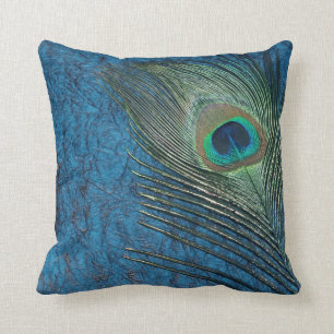 Navy Peacock Kussen