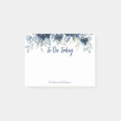 Navy Peony Dusty Blue Eucalyptus Griekenland Post-it® Notes (Voorkant)