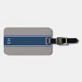 Navy Personalized Bagagelabel