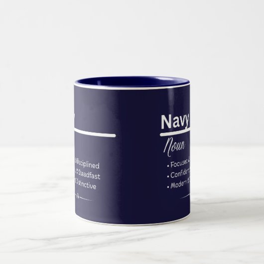 Navy Personalized Name Coffee Mug (Centre)