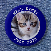 Navy Personalized Round Photo Lijst Ronde Button 5,7 Cm