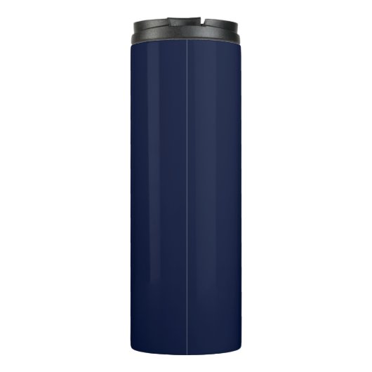Navy Personalized Text Mrs Name Thermosbeker (Achterkant)