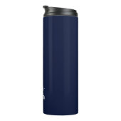 Navy Personalized Text Mrs Name Thermosbeker (Geroteerd rechts)