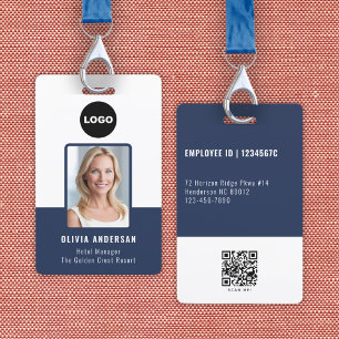 Navy Personeels-ID Foto QR-code Logo Badge