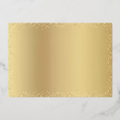 Navy Photo Days Be Merry Bright Script Echt Goud Folie Feestdagenkaart (Achterkant)