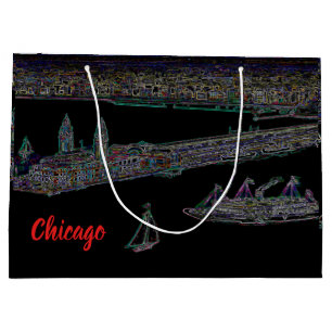 Navy Pier Chicago 1920's NEON Art Windy City Groot Cadeauzakje